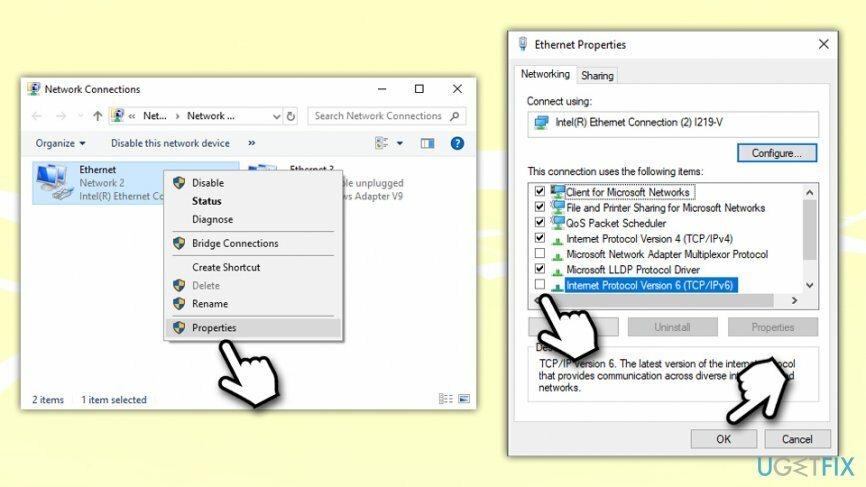 Отключить IPv6