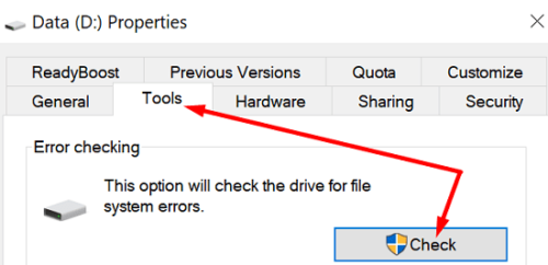 Windows-10-Laufwerk-auf-Fehler überprüfen