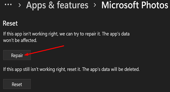 Reparatur-Microsoft-Fotos-App