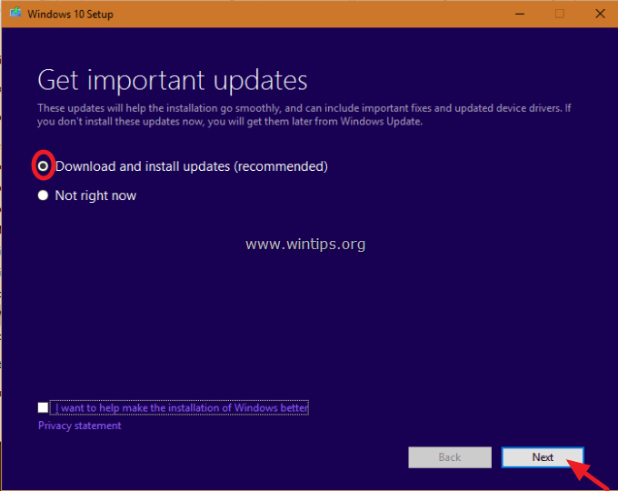 Windows 10 opgradering reparation