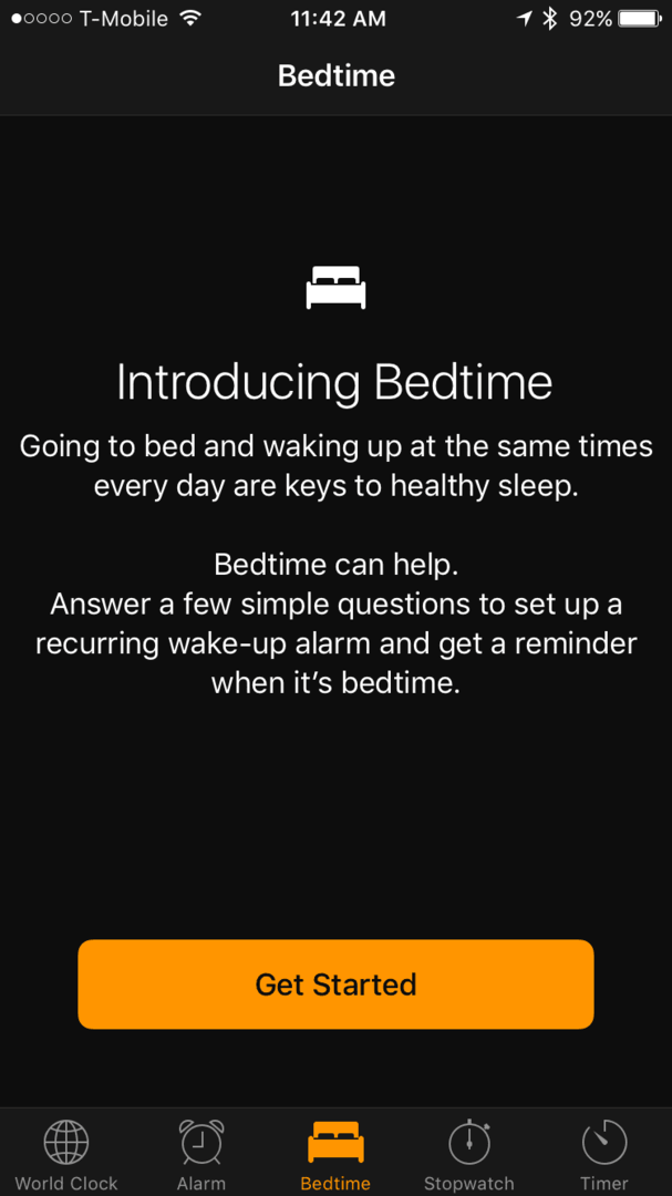 ใช้คุณสมบัติเวลาเข้านอนใน iOS 10