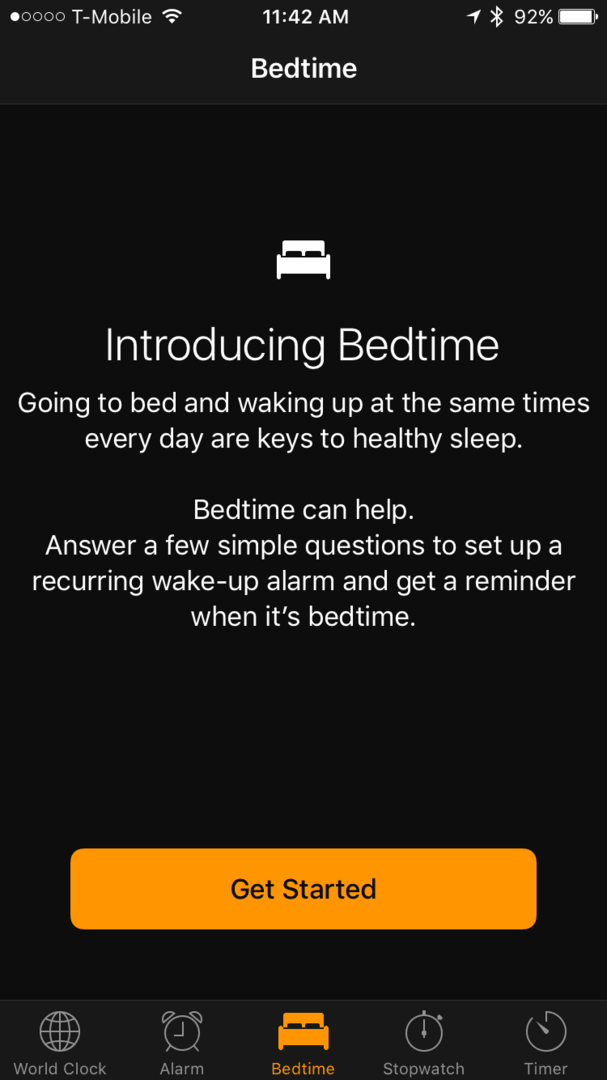 Use o recurso Hora de dormir no iOS 10