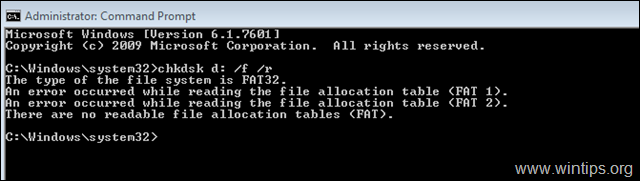 REVISIÓN: No hay tablas de asignación de archivos legibles - FAT