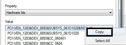 Copiar Ids de Hardware