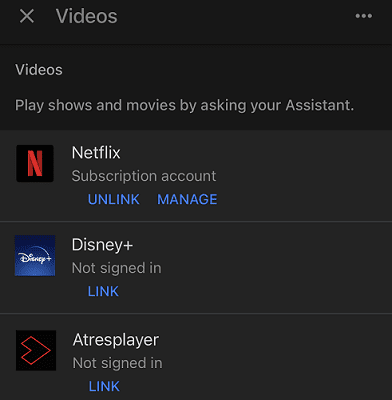 Google-Home-app-linked-streaming-palvelut