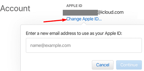 שנה-AppleID-email-address