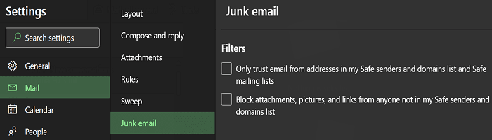 outlook.com-ongewenste-e-mail-filters