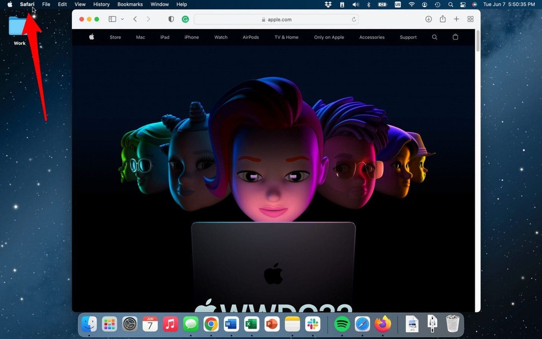Otvorite Safari i kliknite Safari na gornjem izborniku.