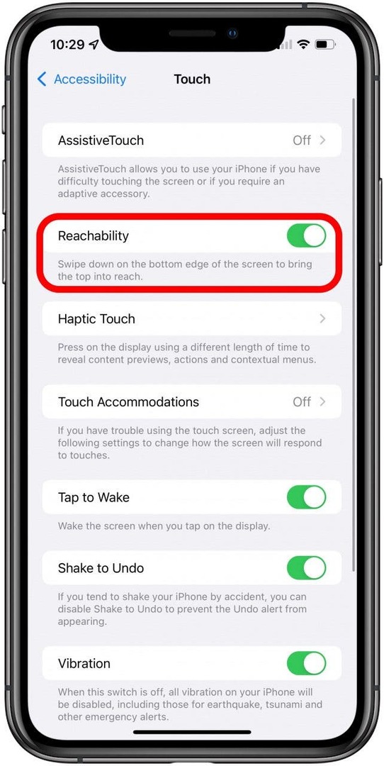 Activer l'accessibilité - boutons iphone xr