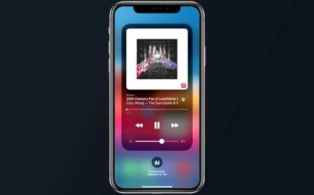 Интерфейс Now Playing в iOS 14.2