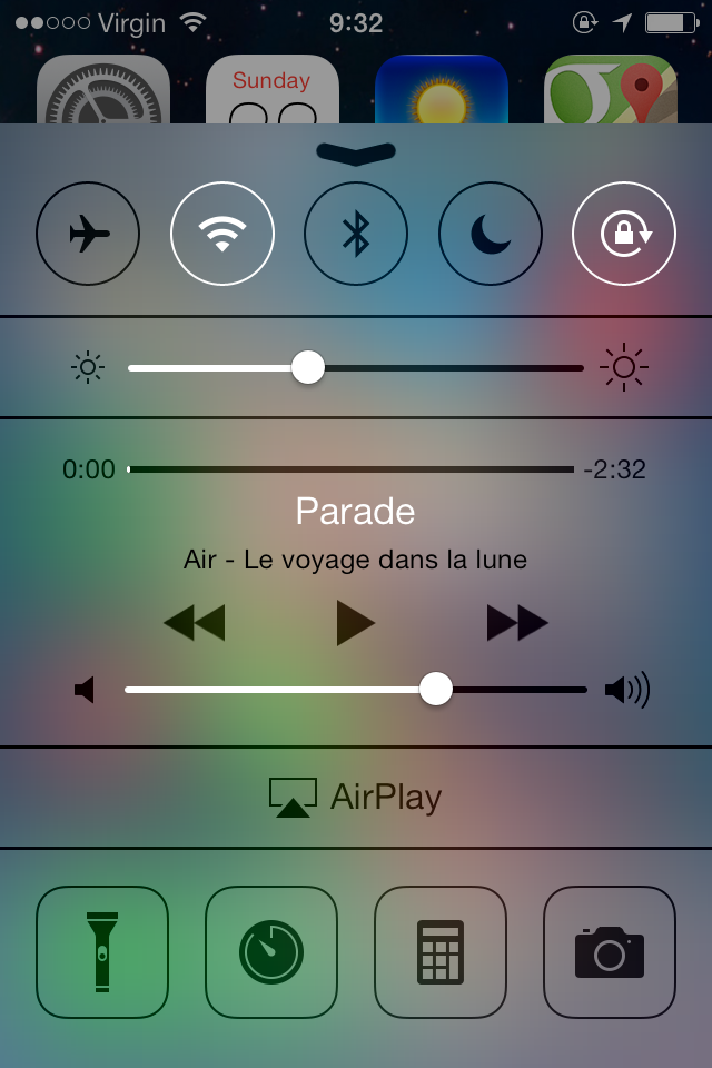 Control Center iOS 7