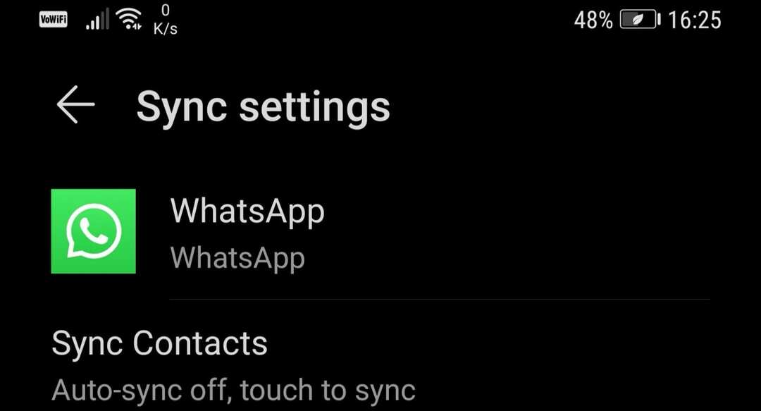 whatsapp synkronoi yhteystiedot