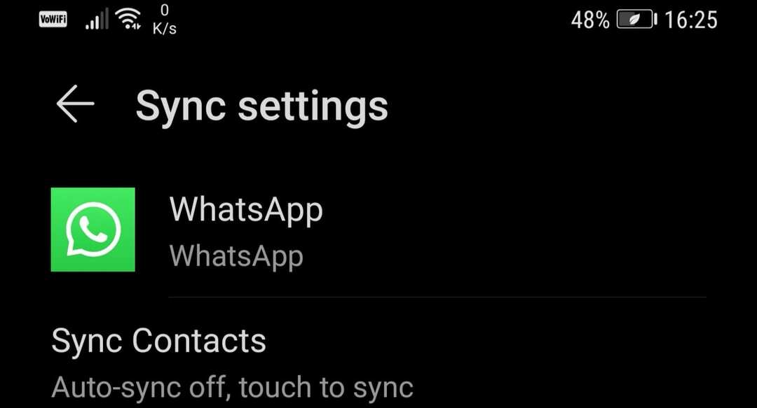 whatsapp kontaktide sünkroonimine