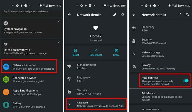 Empêcher la connexion automatique WiFi Android 11