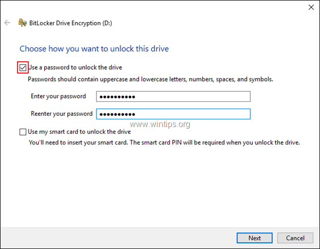 activer bitlocker vhd