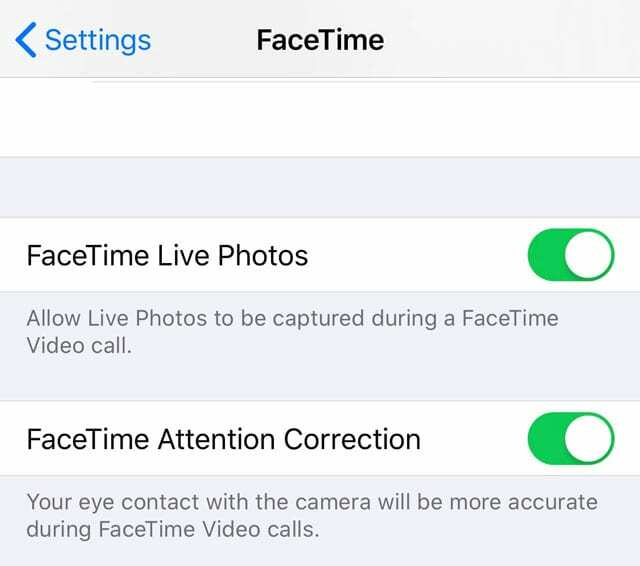 facetime figyelemkorrekció
