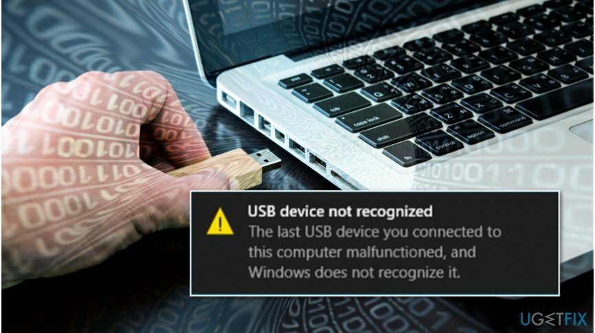 Иллюстрация «USB-устройство не распознано»