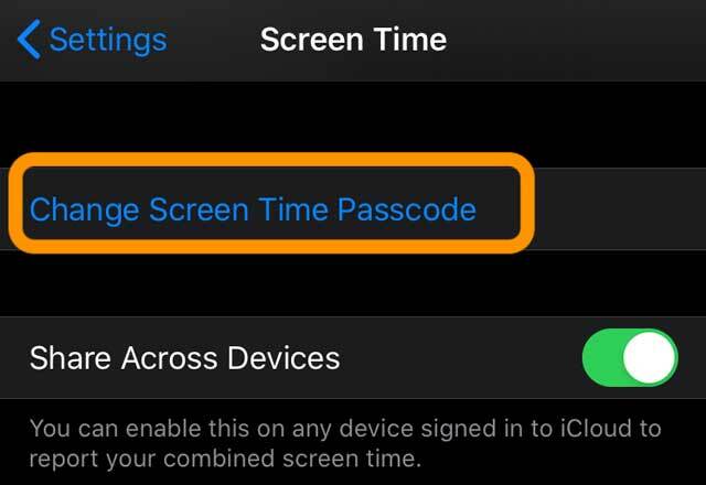 iPadOS und iOS ändern den Passcode für die Bildschirmzeit