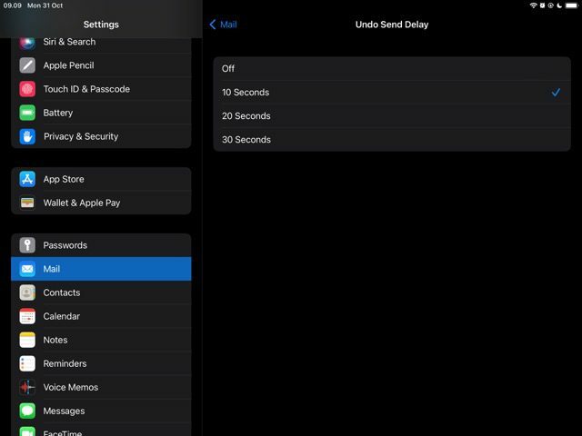 วิธีเปลี่ยน undo send delay บน ipad