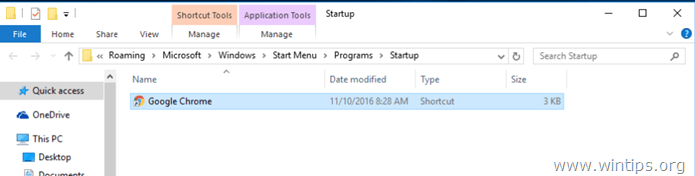 pievienojiet programmu Windows 10 startēšanas laikā.