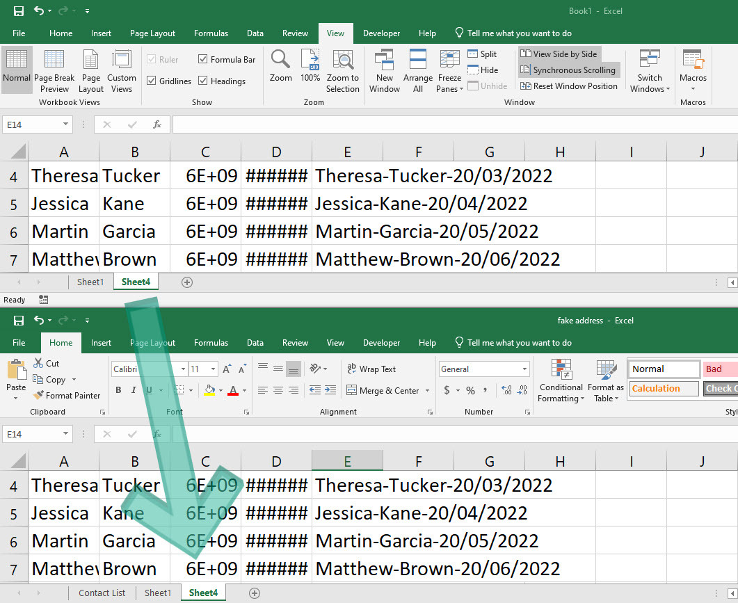 Usando arrastar e soltar para Como fazer uma cópia de uma planilha do Excel