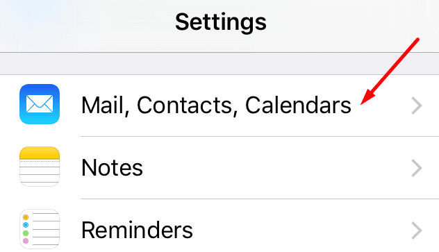 почта iphone контакты календари