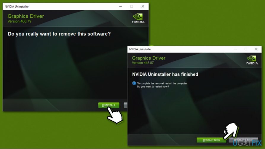 Folytassa az Nvidia illesztőprogram eltávolításával