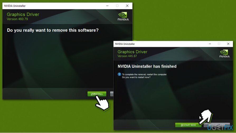 Fahren Sie mit der Deinstallation des Nvidia-Treibers fort