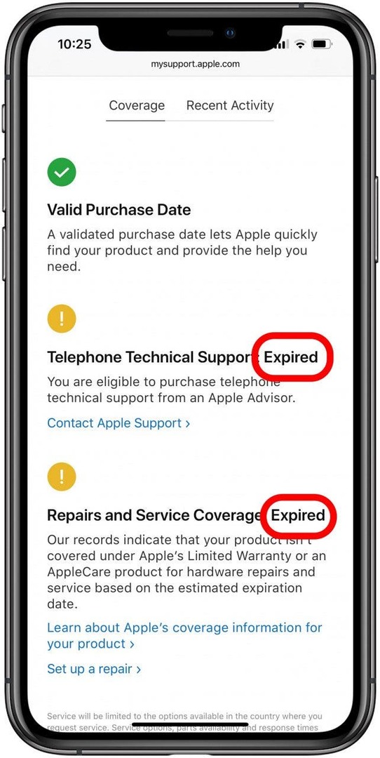 Oglejte si informacije o Apple Care