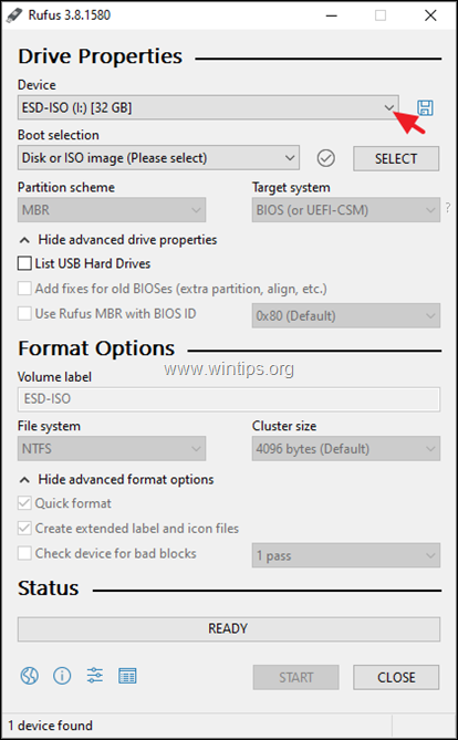 looge Windows 10 usb-meedium