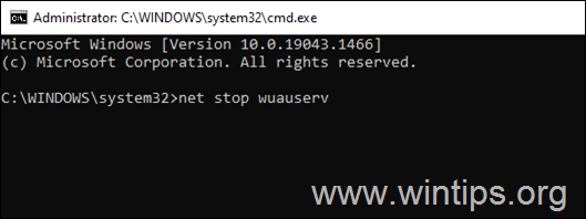 zatrzymaj usługę aktualizacji systemu Windows