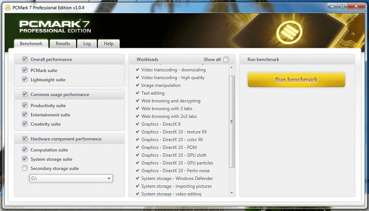 PCMark - Windows CPU-benchmarksoftware