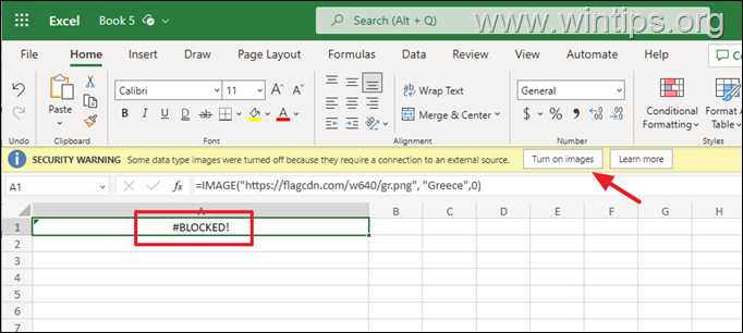 Kaip importuoti paveikslėlį į „Excel“ naudojant IMAGE funkciją.