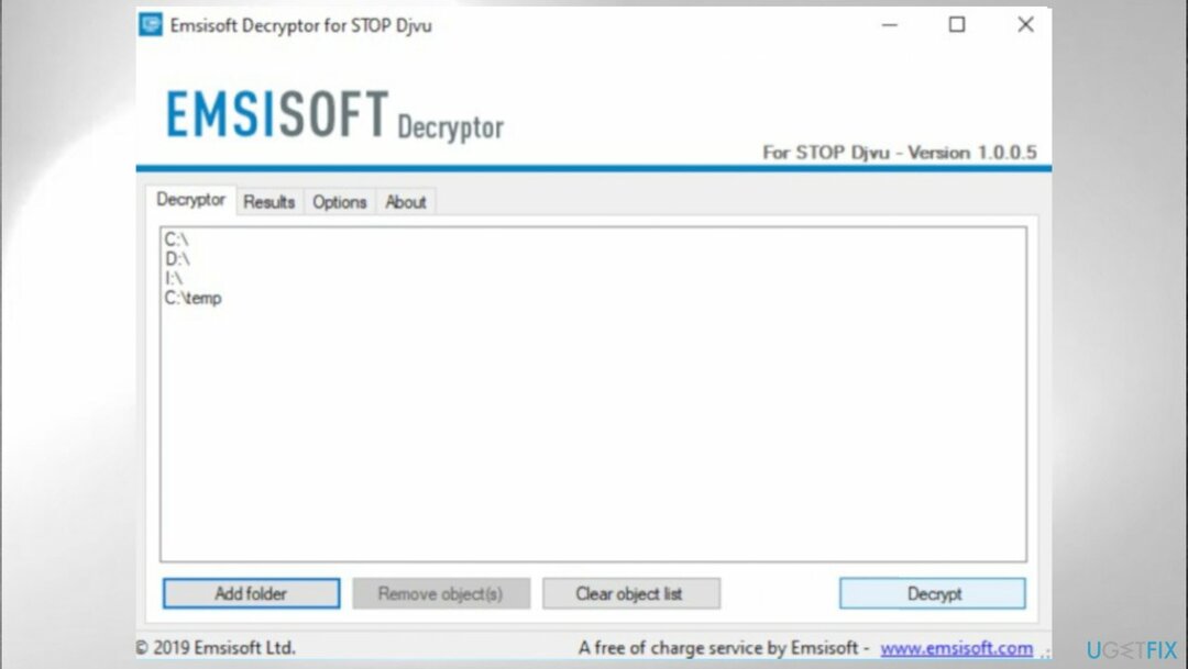 Décryptage Emsisoft