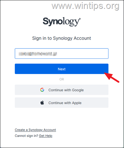 účet synology