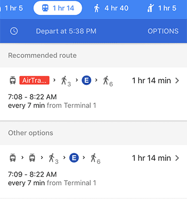 transport publiczny na mapach google