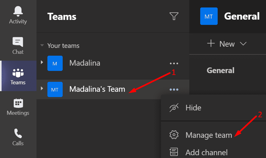 Microsoft-Teams verwalten Team