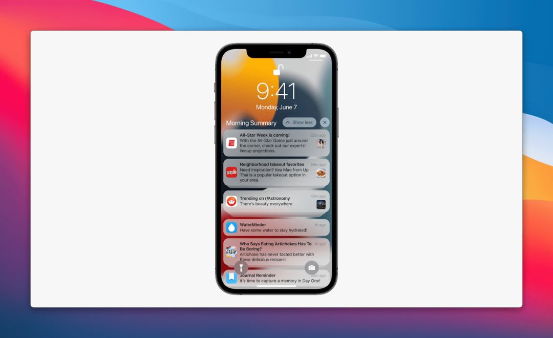 Jutarnji sažetak iOS 15