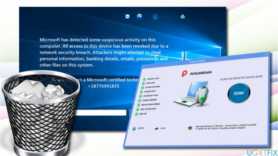 Gids voor het verwijderen van PCguardian Registry Cleaner