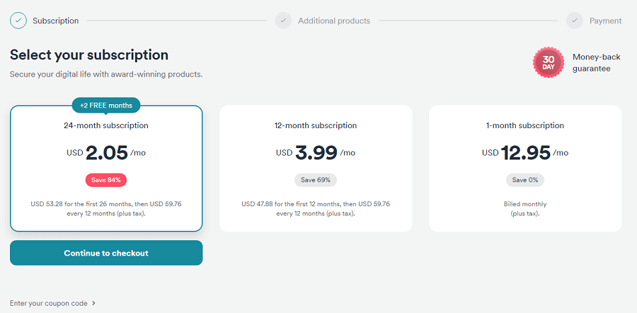 Surfshark VPN - Precios