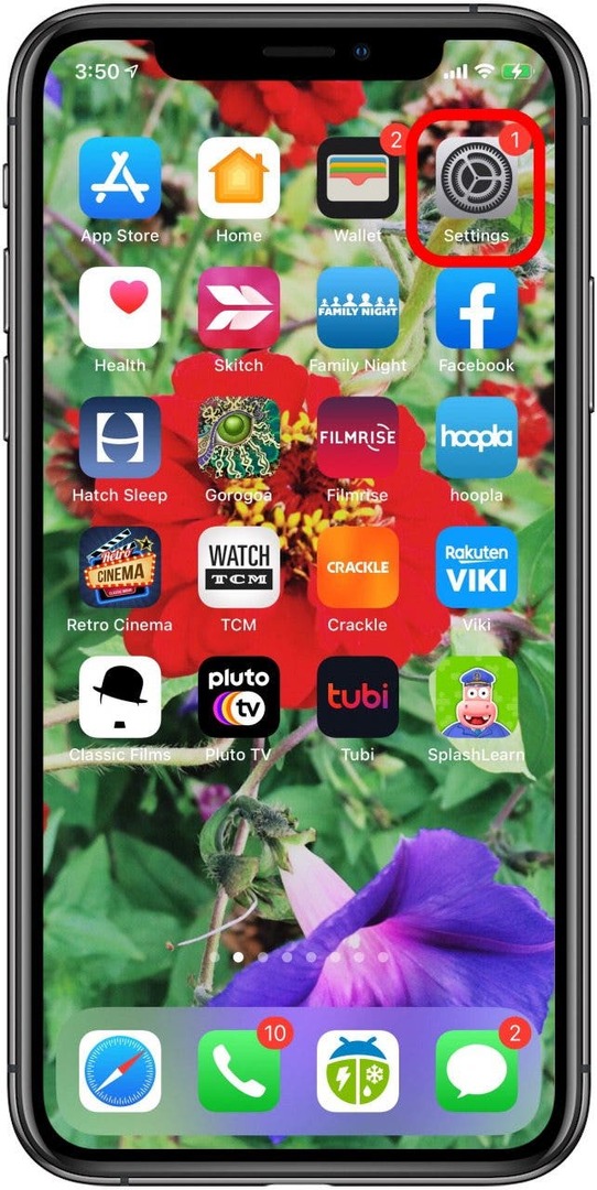 App für iPhone-Einstellungen