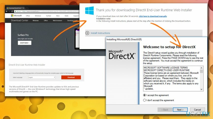 X3daudio1_7.dll hiba – a DirectX frissítése