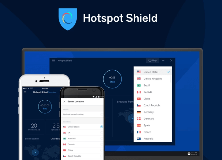 Hotspot Shield - Καλύτερος διακομιστής μεσολάβησης για Windows