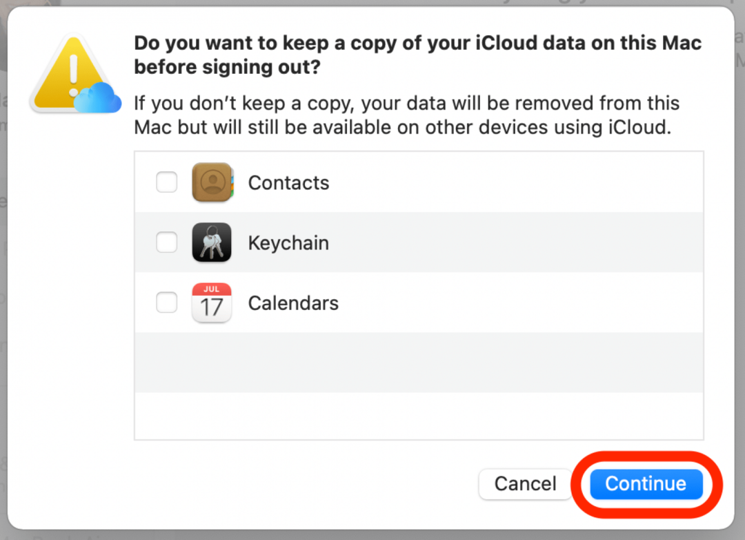 MacのサインアウトをiCloudからリセットする方法
