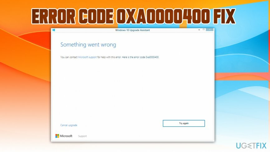 Код ошибки 0xa0000400