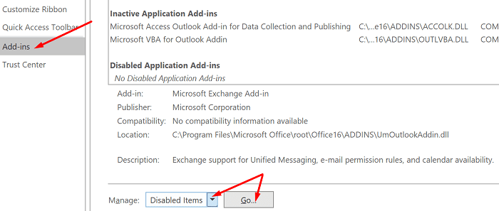 Outlook-Add-Ins verwalten