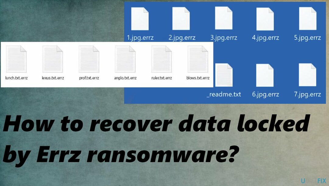 Obnova souboru Errz ransomware 