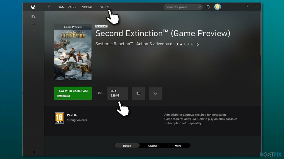 Descargar a través de la aplicación Xbox