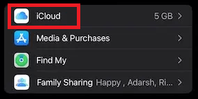 iCloud-Einstellungen