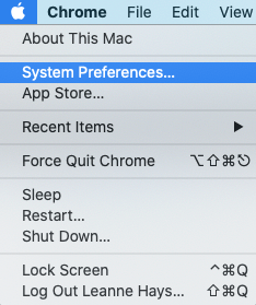 تفضيلات نظام mac